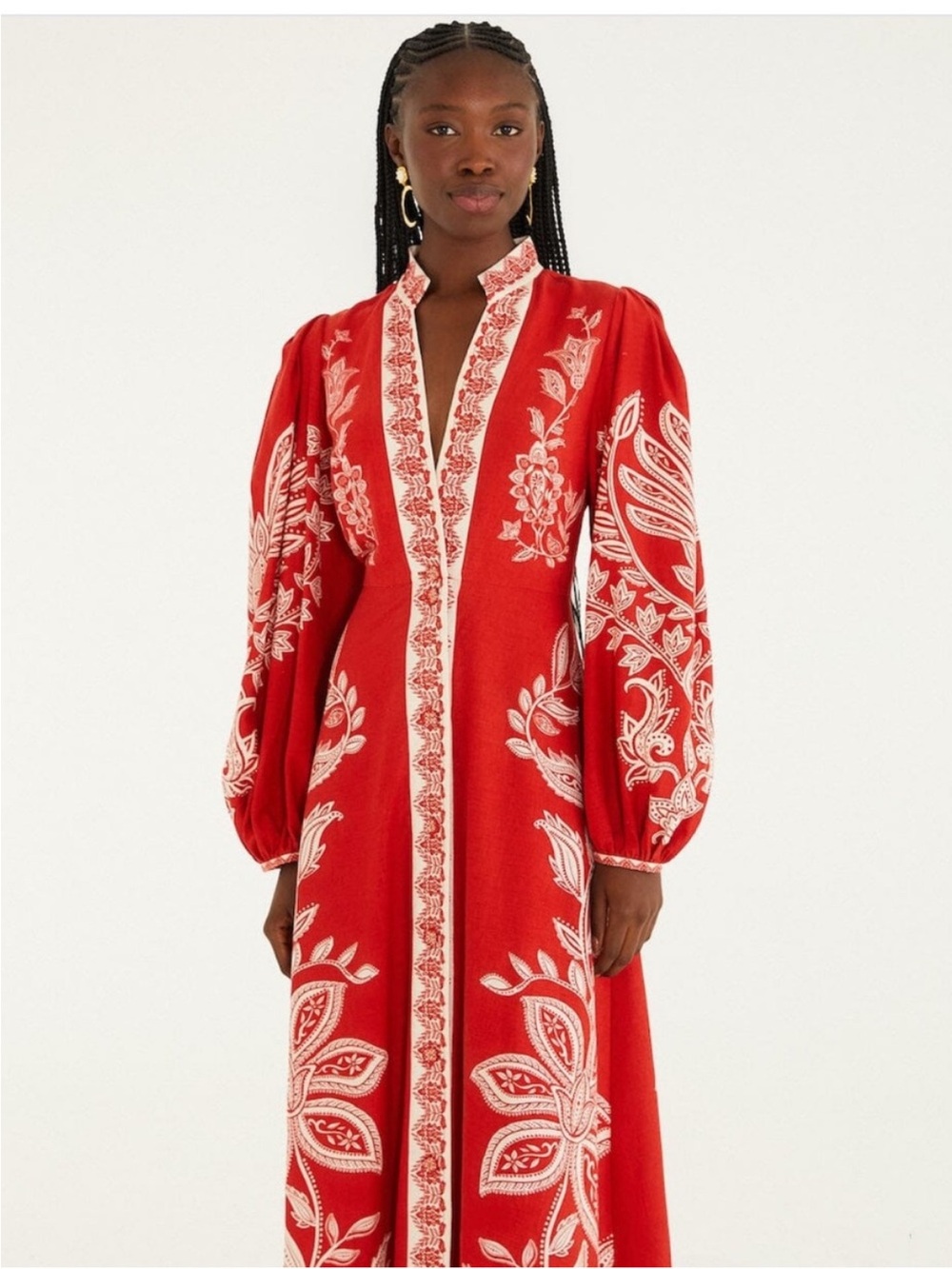 NWT Farm Rio Red Miranda Maxi Dress Size XS - Picture 4 of 9